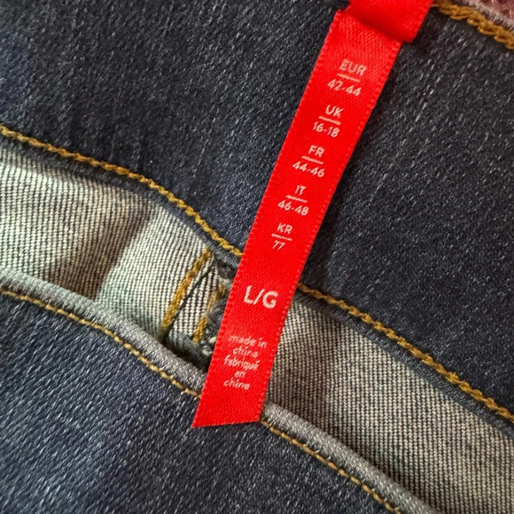 Spanx Denim Jeans Distressed Skinny Ankle Size Large - Picture 6 of 9